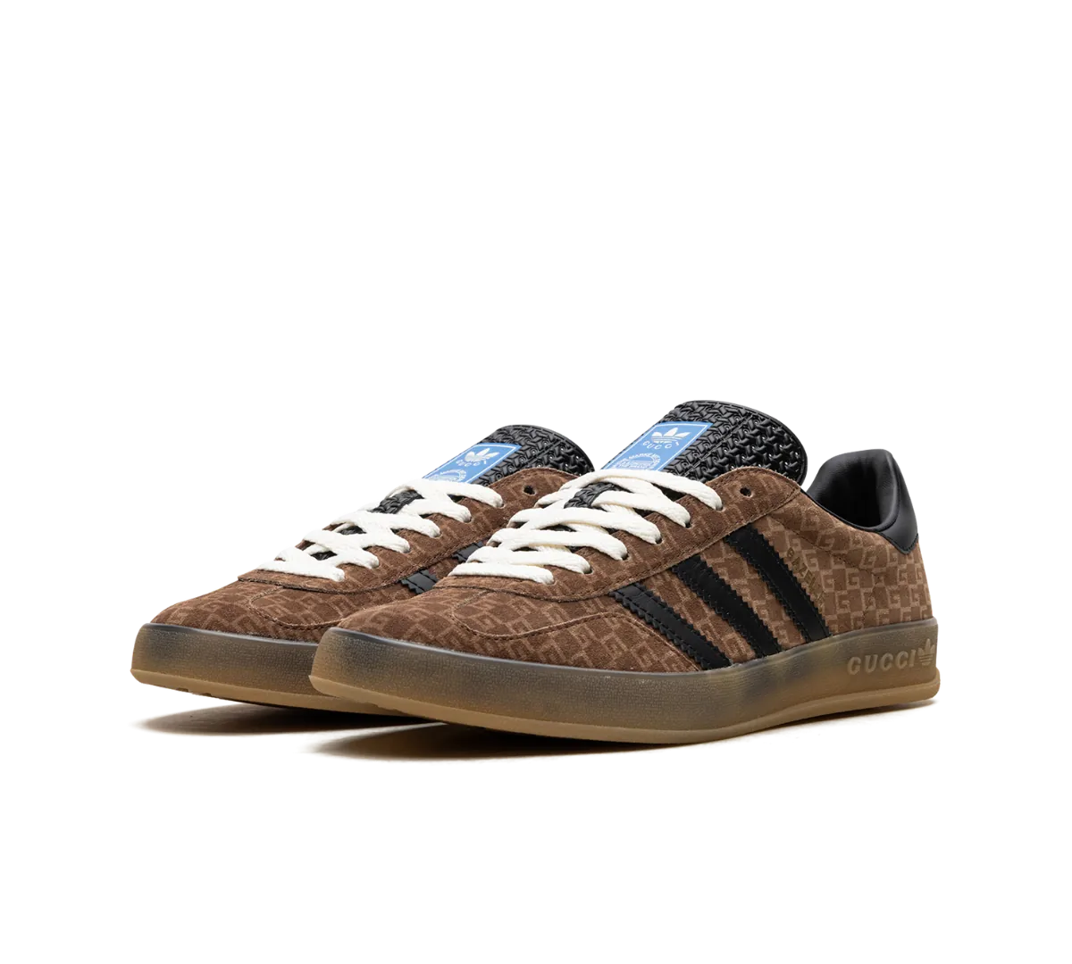 Tênis Adidas x Gucci Gazelle GG Monogram 'Brown' Marrom/Preto