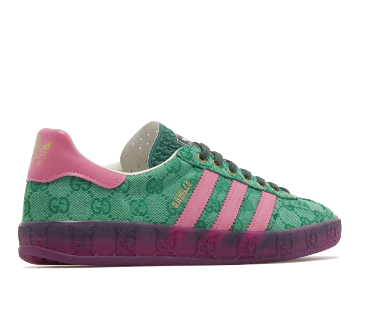 Tênis Adidas x Gucci Gazelle 'Green Pink Strata' Verde/Rosa